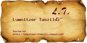Lumnitzer Tasziló névjegykártya